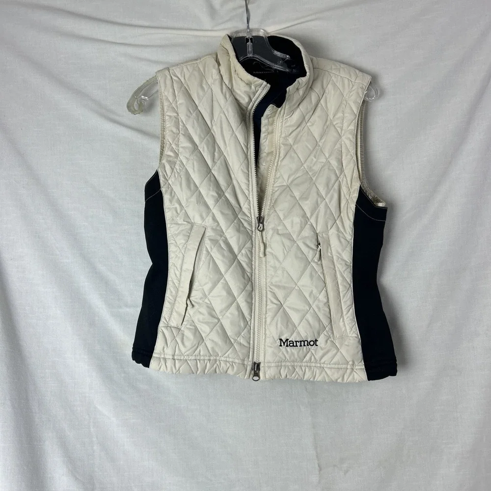 Marmot Kitzbuhel Quilted Vest Womens Medium White Outdoors Lightweight Insulated